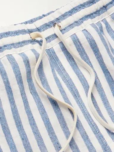 Loro Piana Bermuda Bay Straight-Leg Striped Linen Drawstring Shorts - Men | Thumbnail 5 Loro Piana Bermuda Bay Straight-Leg Striped Linen Drawstring Shorts - Men | Thumbnail 5