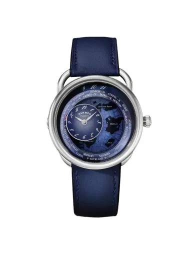Hermès Timepieces Arceau Le Temps Voyageur Automatic Stainless Steel Watch, Ref. W057263WW00 - Men | Thumbnail 1 Hermès Timepieces Arceau Le Temps Voyageur Automatic Stainless Steel Watch, Ref. W057263WW00 - Men | Thumbnail 1