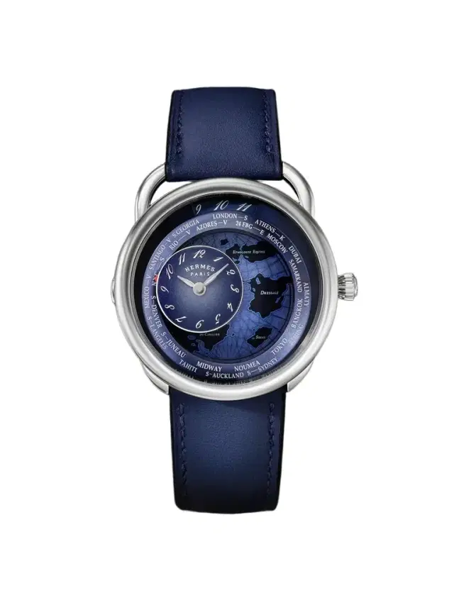 Hermès Timepieces Arceau Le Temps Voyageur Automatic Stainless Steel Watch, Ref. W057263WW00 - Men