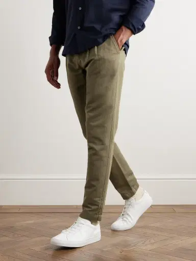 MR P. Straight-Leg Pleated Garment-Dyed Cotton and Linen-Blend Trousers - Men | Thumbnail 3 MR P. Straight-Leg Pleated Garment-Dyed Cotton and Linen-Blend Trousers - Men | Thumbnail 3
