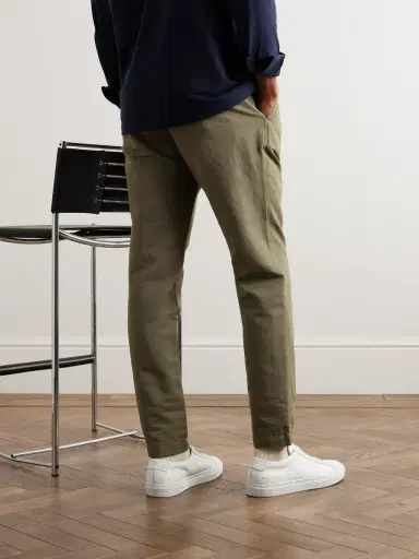 MR P. Straight-Leg Pleated Garment-Dyed Cotton and Linen-Blend Trousers - Men | Thumbnail 4 MR P. Straight-Leg Pleated Garment-Dyed Cotton and Linen-Blend Trousers - Men | Thumbnail 4
