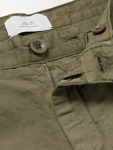 MR P. Straight-Leg Pleated Garment-Dyed Cotton and Linen-Blend Trousers - Men | Thumbnail 6 MR P. Straight-Leg Pleated Garment-Dyed Cotton and Linen-Blend Trousers - Men | Thumbnail 6