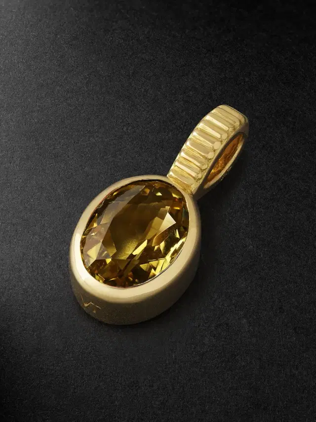 Magnetic Gold Beryl Pendant - Men