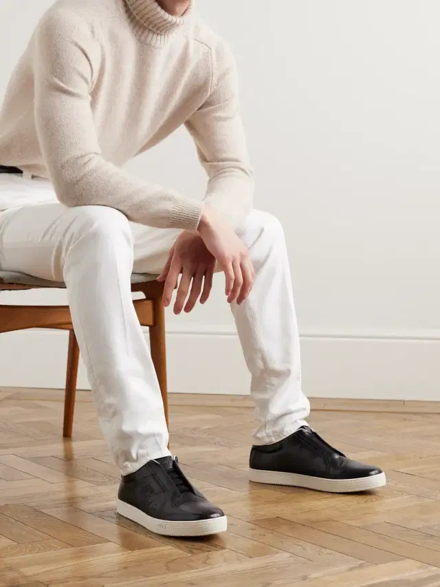 Playtime Scritto Venezia Leather Slip-On Sneakers - Men