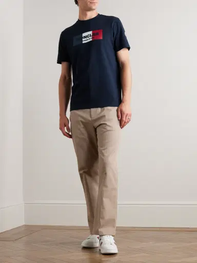 Moncler Slim-Fit Logo-Print Cotton-Jersey T-Shirt - Men | Thumbnail 2 Moncler Slim-Fit Logo-Print Cotton-Jersey T-Shirt - Men | Thumbnail 2