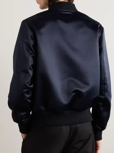 Golden Bear Sukajan Leather-Trimmed Satin Bomber Jacket - Men | Thumbnail 3 Golden Bear Sukajan Leather-Trimmed Satin Bomber Jacket - Men | Thumbnail 3
