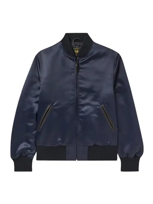Golden Bear Sukajan Leather-Trimmed Satin Bomber Jacket - Men