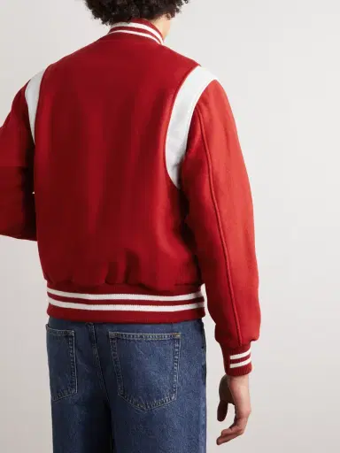 Golden Bear The Hayes Leather-Trimmed Wool-Blend Varsity Jacket - Men | Thumbnail 3 Golden Bear The Hayes Leather-Trimmed Wool-Blend Varsity Jacket - Men | Thumbnail 3