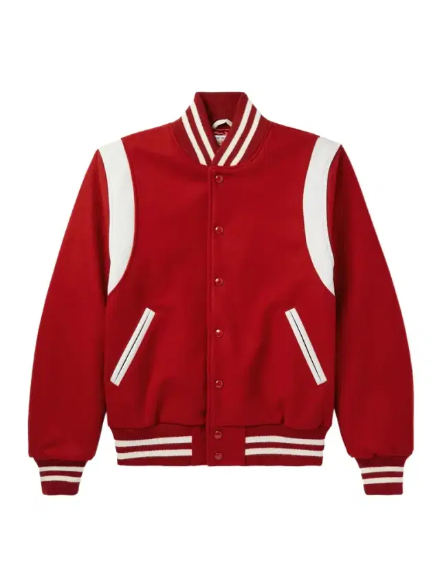 Golden Bear The Hayes Leather-Trimmed Wool-Blend Varsity Jacket - Men