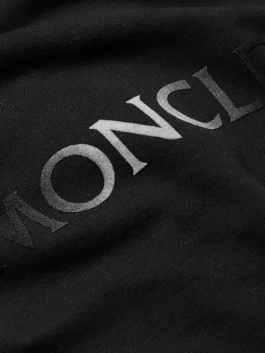 Moncler Logo-Flocked Cotton-Jersey Sweatshirt - Men | Thumbnail 4 Moncler Logo-Flocked Cotton-Jersey Sweatshirt - Men | Thumbnail 4