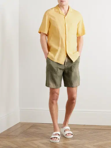 Portuguese Flannel Camp-Collar Linen Shirt - Men | Thumbnail 2