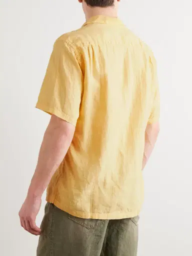 Portuguese Flannel Camp-Collar Linen Shirt - Men | Thumbnail 3