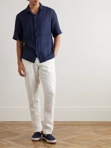 Orlebar Brown Cornell Straight-Leg Washed Linen Trousers - Men | Thumbnail 2 Orlebar Brown Cornell Straight-Leg Washed Linen Trousers - Men | Thumbnail 2