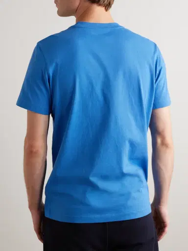 Moncler Slim-Fit Logo-Flocked Cotton-Jersey T-Shirt - Men | Thumbnail 3