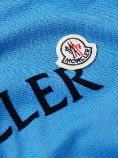Moncler Slim-Fit Logo-Flocked Cotton-Jersey T-Shirt - Men | Thumbnail 4