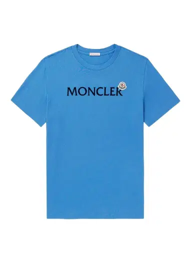 Moncler Slim-Fit Logo-Flocked Cotton-Jersey T-Shirt - Men | Thumbnail 1