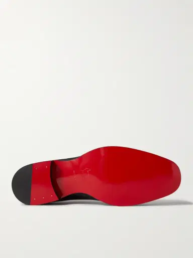 Christian Louboutin Chambeliss Grosgrain-Trimmed Embellished Leather Derby Shoes - Men | Thumbnail 3 Christian Louboutin Chambeliss Grosgrain-Trimmed Embellished Leather Derby Shoes - Men | Thumbnail 3