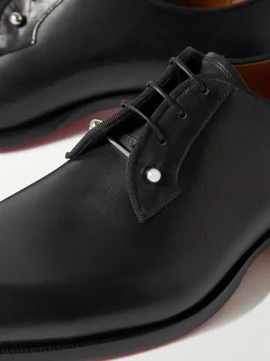 Christian Louboutin Chambeliss Grosgrain-Trimmed Embellished Leather Derby Shoes - Men | Thumbnail 6 Christian Louboutin Chambeliss Grosgrain-Trimmed Embellished Leather Derby Shoes - Men | Thumbnail 6