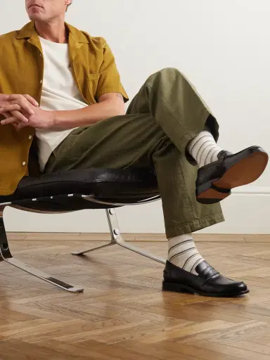 MR P. Scott Polished-Leather Penny Loafers - Men | Thumbnail 2