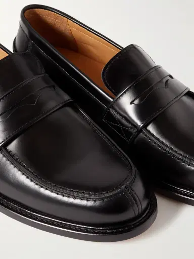 MR P. Scott Polished-Leather Penny Loafers - Men | Thumbnail 6