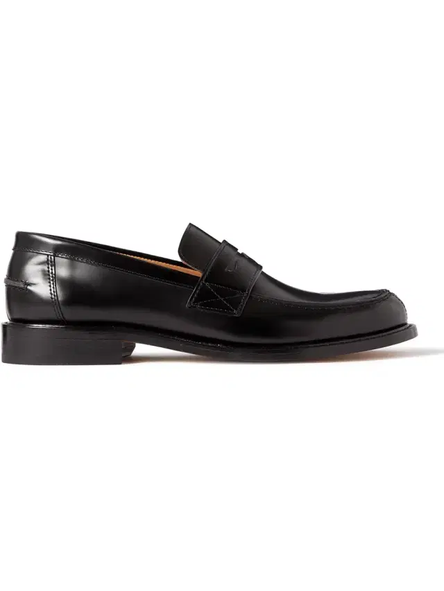 Scott Polished-Leather Penny Loafers - Men