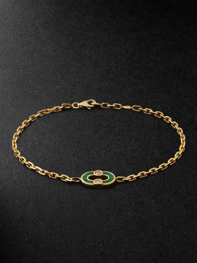 Magnetic Gold Multi-Stone Chain Bracelet - Men