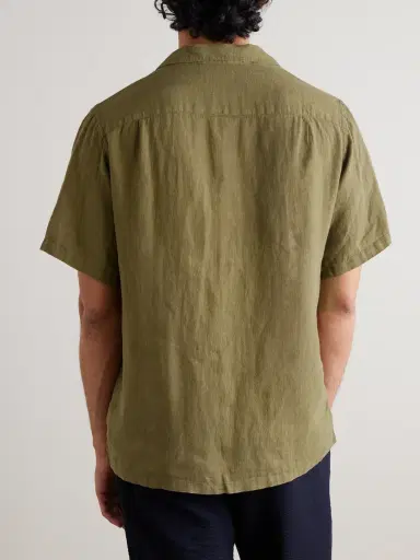 Portuguese Flannel Camp-Collar Linen Shirt - Men | Thumbnail 3 Portuguese Flannel Camp-Collar Linen Shirt - Men | Thumbnail 3