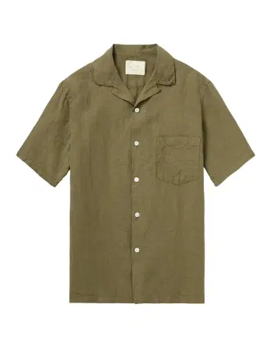 Portuguese Flannel Camp-Collar Linen Shirt - Men | Thumbnail 1 Portuguese Flannel Camp-Collar Linen Shirt - Men | Thumbnail 1