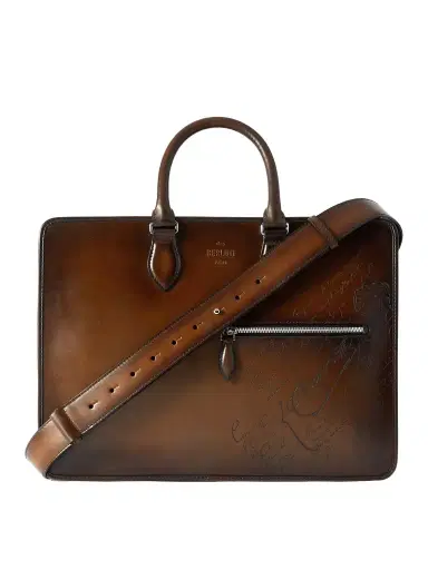Berluti 2 Jour Neo Scritto Venezia Leather Briefcase - Men | Thumbnail 1 Berluti 2 Jour Neo Scritto Venezia Leather Briefcase - Men | Thumbnail 1