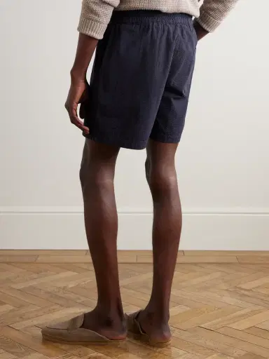Portuguese Flannel Atlantico Straight-Leg Cotton-Seersucker Drawstring Shorts - Men | Thumbnail 4 Portuguese Flannel Atlantico Straight-Leg Cotton-Seersucker Drawstring Shorts - Men | Thumbnail 4