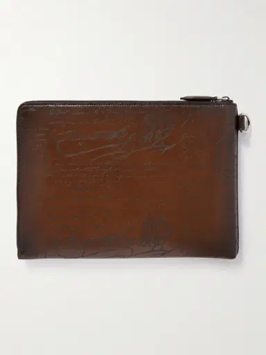 Berluti Nino Scritto Venezia Leather Pouch - Men | Thumbnail 3 Berluti Nino Scritto Venezia Leather Pouch - Men | Thumbnail 3