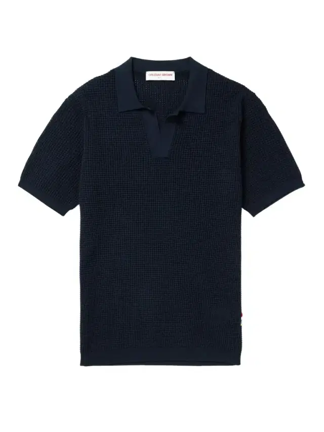 Roddy Slim-Fit Camp-Collar Pointelle-Knit Polo Shirt - Men