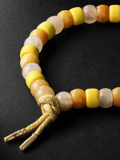 Carolina Bucci Travel Forte Beads Gold Multi-Stone Bracelet - Men | Thumbnail 3 Carolina Bucci Travel Forte Beads Gold Multi-Stone Bracelet - Men | Thumbnail 3