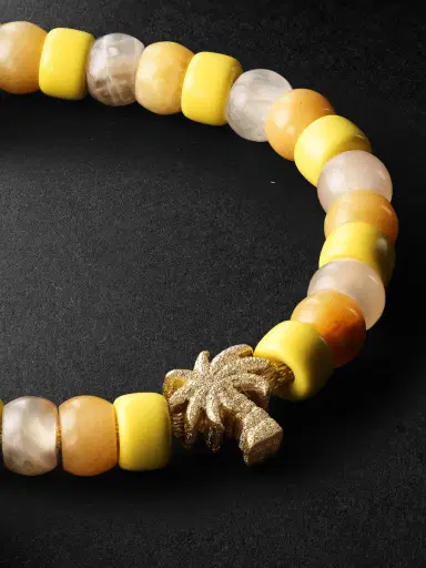 Carolina Bucci Travel Forte Beads Gold Multi-Stone Bracelet - Men | Thumbnail 4 Carolina Bucci Travel Forte Beads Gold Multi-Stone Bracelet - Men | Thumbnail 4