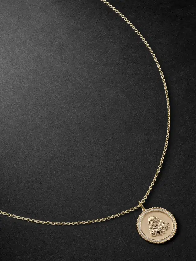 Sydney Evan Gold Diamond Pendant Necklace - Men