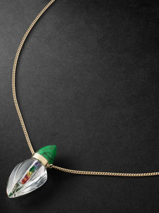 Verasite Gold Quartz Necklace - Men
