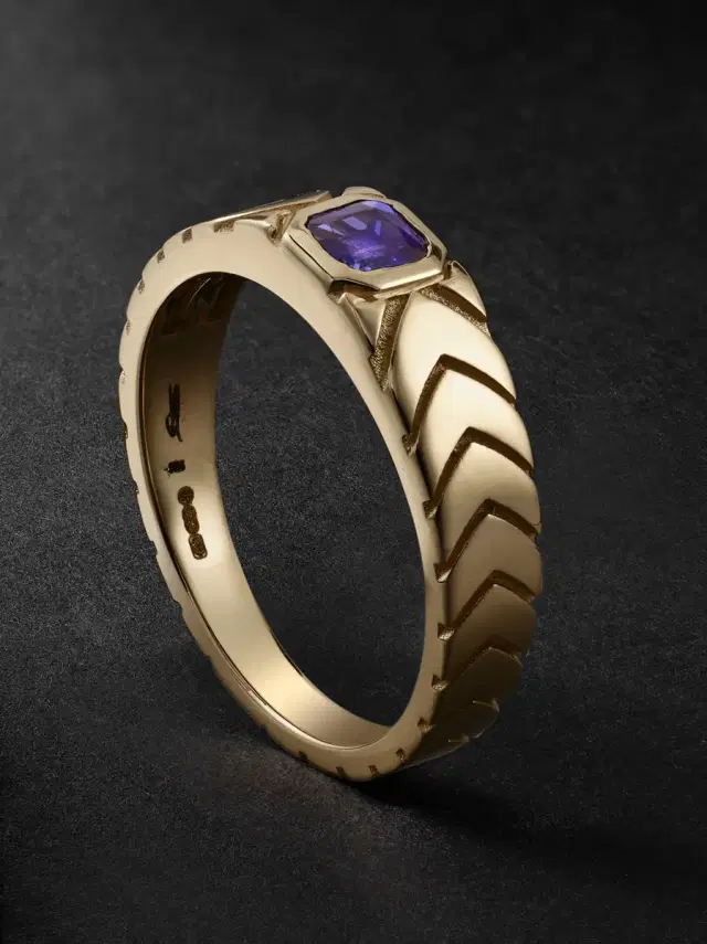 Jacquie Aiche Gold Tanzanite Ring - Men