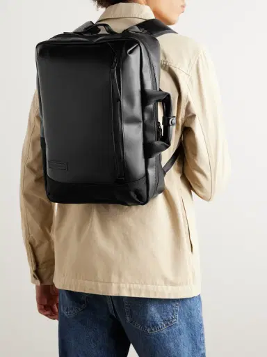 Master-Piece Slick Logo-Appliquéd CORDURA® Ballistic and Leather Backpack - Men | Thumbnail 2 Master-Piece Slick Logo-Appliquéd CORDURA® Ballistic and Leather Backpack - Men | Thumbnail 2