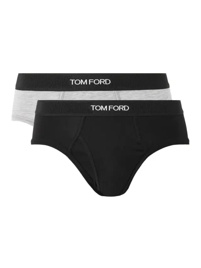 Two-Pack Stretch-Cotton and Modal-Blend Briefs - Men