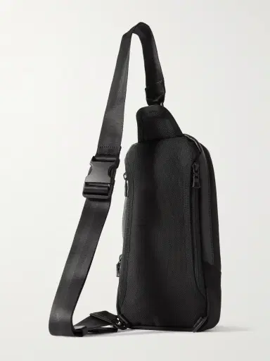 Master-Piece Slick Logo-Appliquéd Leather and CORDURA® Barastec Nylon Sling Backpack - Men | Thumbnail 3 Master-Piece Slick Logo-Appliquéd Leather and CORDURA® Barastec Nylon Sling Backpack - Men | Thumbnail 3
