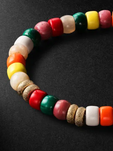 Carolina Bucci Fire Forte Beads Multi-Stone and Cord Bracelet - Men | Thumbnail 4 Carolina Bucci Fire Forte Beads Multi-Stone and Cord Bracelet - Men | Thumbnail 4