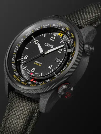 ORIS ProPilot Altimeter Automatic PVD-Plated Titanium and Carbon Fibre Watch, Ref. 01 793 7775 8764-SetBlack - Men | Thumbnail 3 ORIS ProPilot Altimeter Automatic PVD-Plated Titanium and Carbon Fibre Watch, Ref. 01 793 7775 8764-SetBlack - Men | Thumbnail 3
