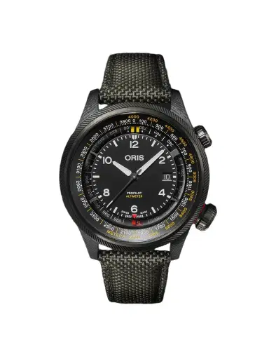 ORIS ProPilot Altimeter Automatic PVD-Plated Titanium and Carbon Fibre Watch, Ref. 01 793 7775 8764-SetBlack - Men | Thumbnail 1 ORIS ProPilot Altimeter Automatic PVD-Plated Titanium and Carbon Fibre Watch, Ref. 01 793 7775 8764-SetBlack - Men | Thumbnail 1