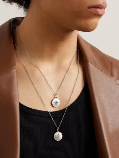 Jacquie Aiche White Gold Diamond Pendant Necklace - Men | Thumbnail 5 Jacquie Aiche White Gold Diamond Pendant Necklace - Men | Thumbnail 5