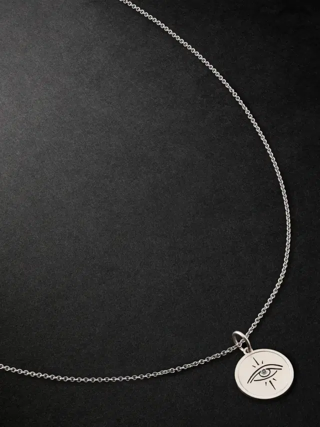 Jacquie Aiche White Gold Diamond Pendant Necklace - Men