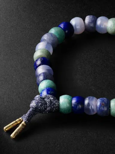 Carolina Bucci Protection Forte Beads Gold Multi-Stone Bracelet - Men | Thumbnail 3 Carolina Bucci Protection Forte Beads Gold Multi-Stone Bracelet - Men | Thumbnail 3