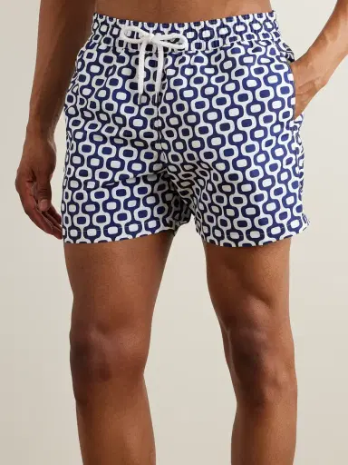 Frescobol Carioca Slim-Fit Short-Length Printed Recycled Swimshorts - Men | Thumbnail 2