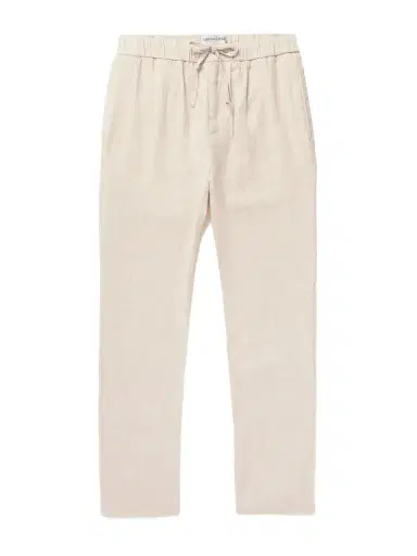 Frescobol Carioca Oscar Straight-Leg Linen and Cotton-Blend Drawstring Trousers - Men | Thumbnail 1