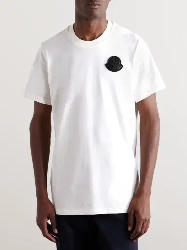 Moncler Logo-Appliquéd Cotton-Jersey T-Shirt - Men | Thumbnail 3
