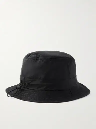 Moncler Genius 7 Moncler FRGMT Hiroshi Fujiwara Logo-Appliquéd Shell Bucket Hat - Men | Thumbnail 3 Moncler Genius 7 Moncler FRGMT Hiroshi Fujiwara Logo-Appliquéd Shell Bucket Hat - Men | Thumbnail 3